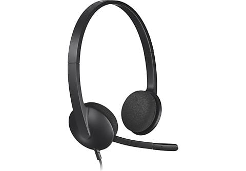 Auriculares  Logitech Headset H340, De diadema, Con cable, Conexión USB  2.0, Micrófono, Negro
