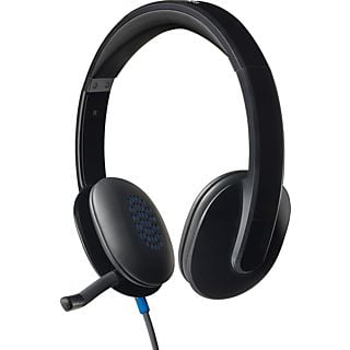 Auriculares - Logitech Headset H540, Diadema, Con cable, USB, Ecualizador incorporado, Micrófono con supresión de ruido, Botones multimedia, Negro