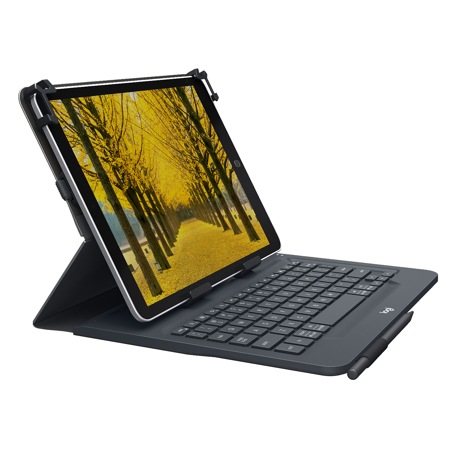 Funda con teclado - Logitech Universal Folio, QWERTY, para tablets de 9 a 10 pulgadas