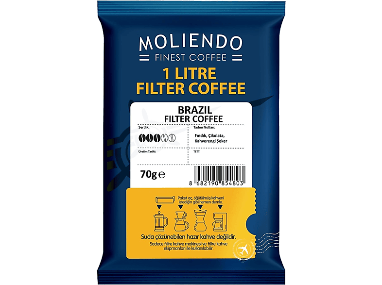 MOLIENDO 1 Litre Brazil Filtre Kahve 70 g