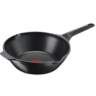 Sartén - Tefal Aroma, 22 cm, Aluminio fundido, Antiadherente, Apta para inducción, Negro