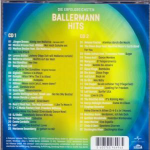 Rückseite einer CD-Hülle mit Titellisten auf Deutsch, mit blau-gelbem Farbverlauf.