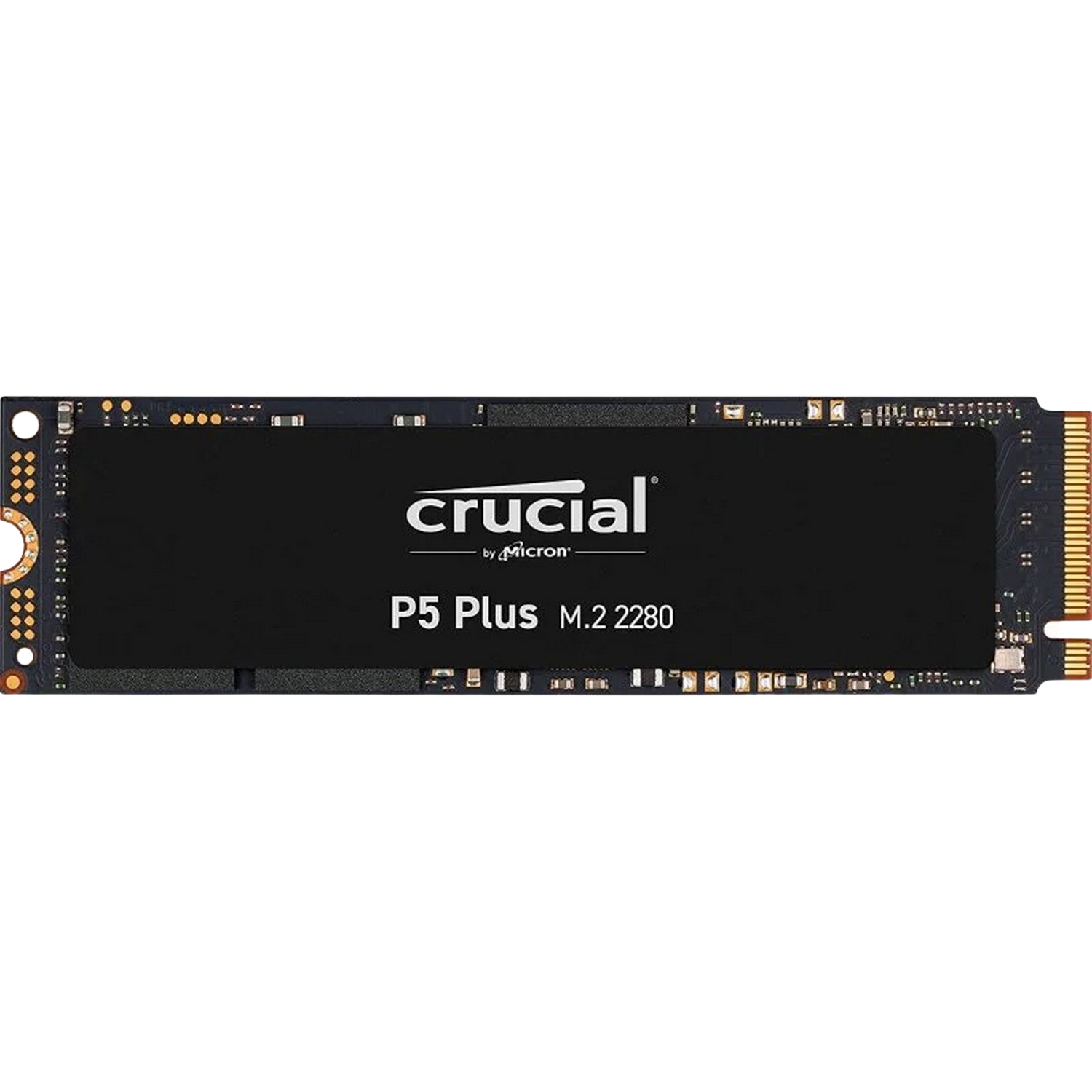 Disco duro interno 1 TB- Crucial P5 Plus, Tecnología PCIe® 4.0 NVMe™, Velocidad lectura 6600 MB/s, Negro