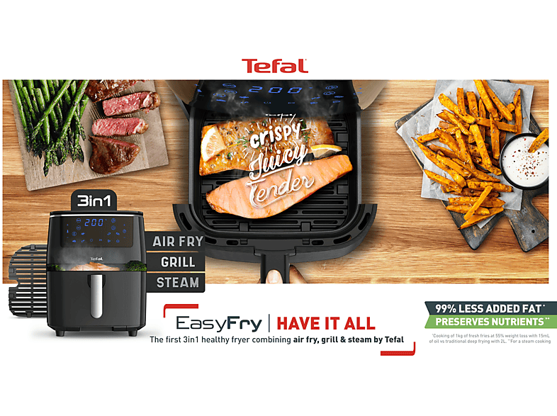 TEFAL FW201 Easy Fry & Grill & Steam+ Sıcak Hava Fritözü_3