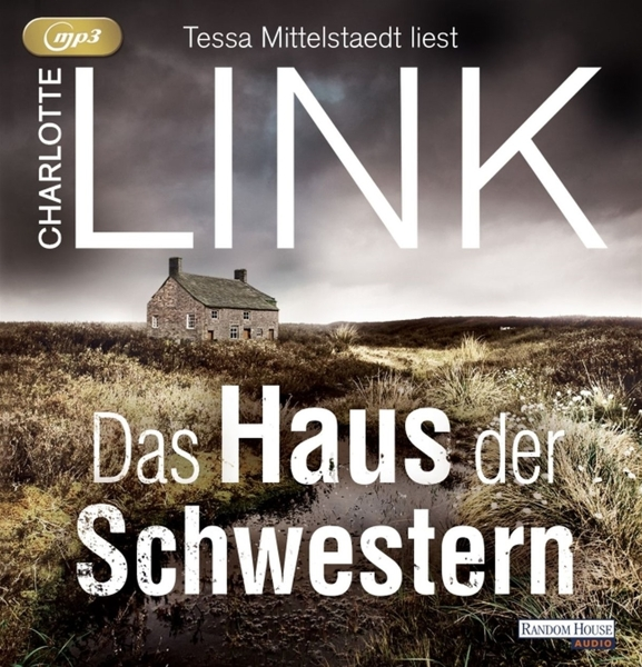 Buchcover mit Text und einem Haus auf einem Feld.