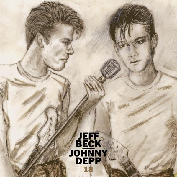 Albumcover: Jeff Beck und Johnny Depp. Zwei Männer im Skizzenstil, einer mit Gitarre und Mikrofon.
