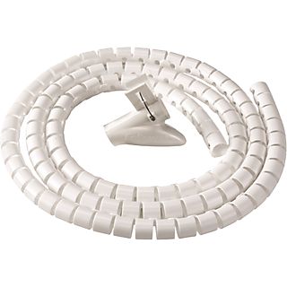 Organizador de cables - Fellowes CableZip, 2 cm diámetro, Longitud 2 m, Plástico, Blanco