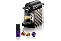 Cafetera de cápsulas - Nespresso® Krups Pixie XN304T, 19 bares, Apagado automático, Titán