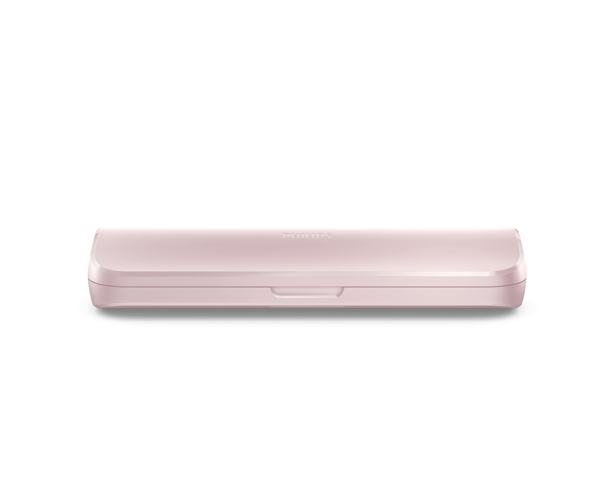 Un étui rose pour une brosse à dents.