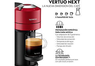 Cafetera de cápsulas - Nespresso® Krups Vertuo XN9105, 1500 W, 1.1 l, Wi-Fi, Bluetooth, Rojo