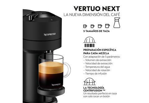 Cafetera de cápsulas  Nespresso® Krups Vertuo Next XN910N, 1500 W