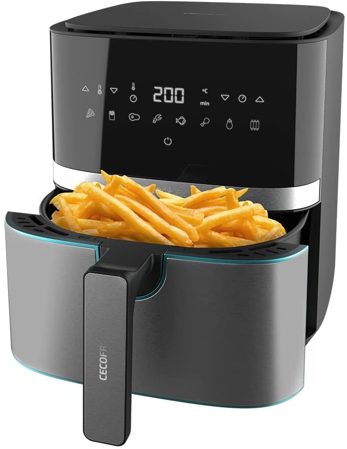 Freidora Sin Aceite cecotec cecofry airfryer 5500 inoxblack 5l control 1450 w hasta 200ºc negro inoxidable tecnologc3ada perfectcook termostato b0b1qsgdcw