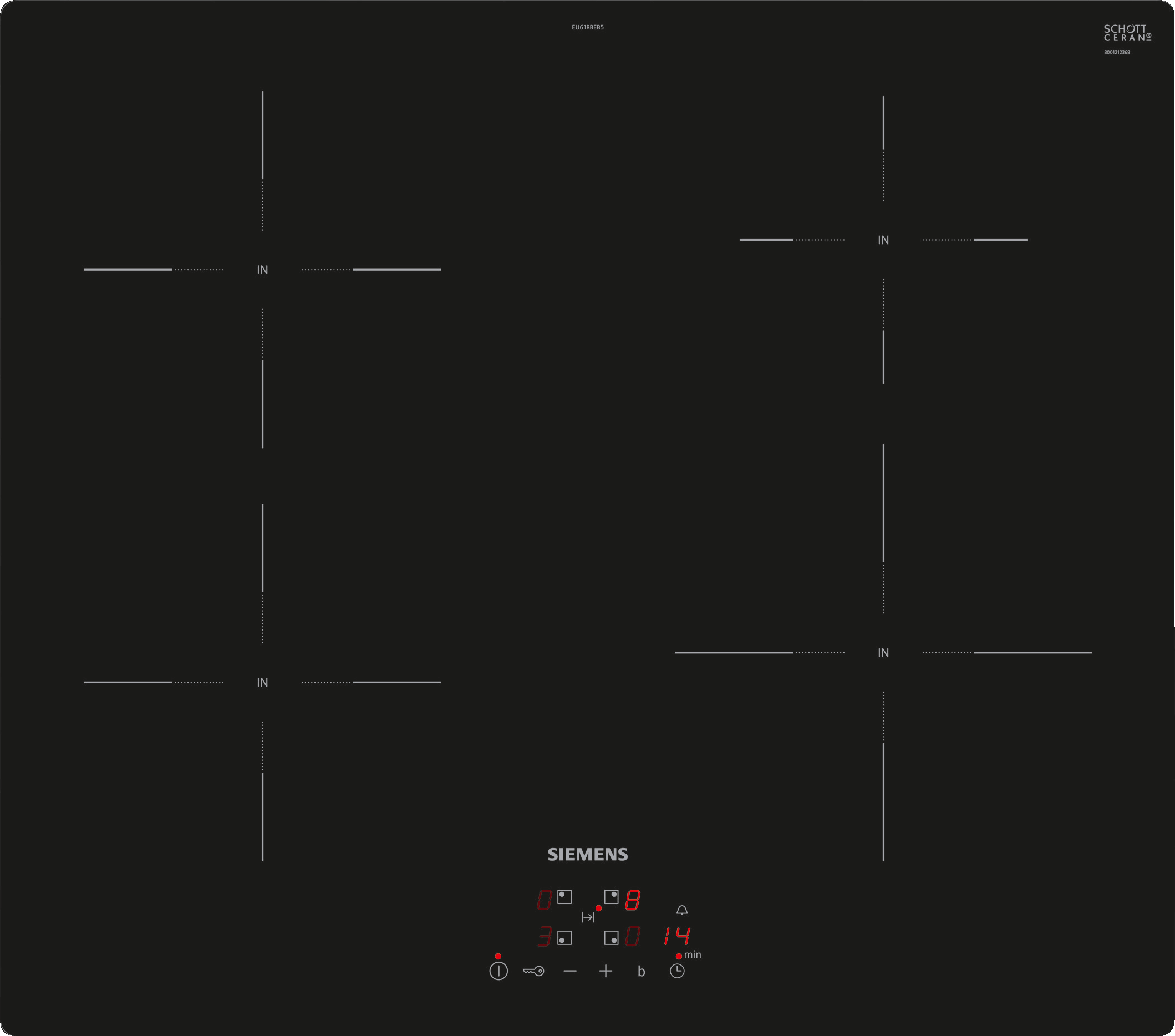 Siemens inductie kookplaat EU61RBEB5D