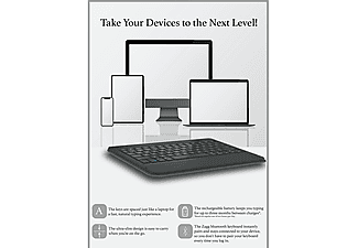 ZAGG Ultra İnce Multi-Device Kablosuz Bluetooth Q Klavye Siyah_3