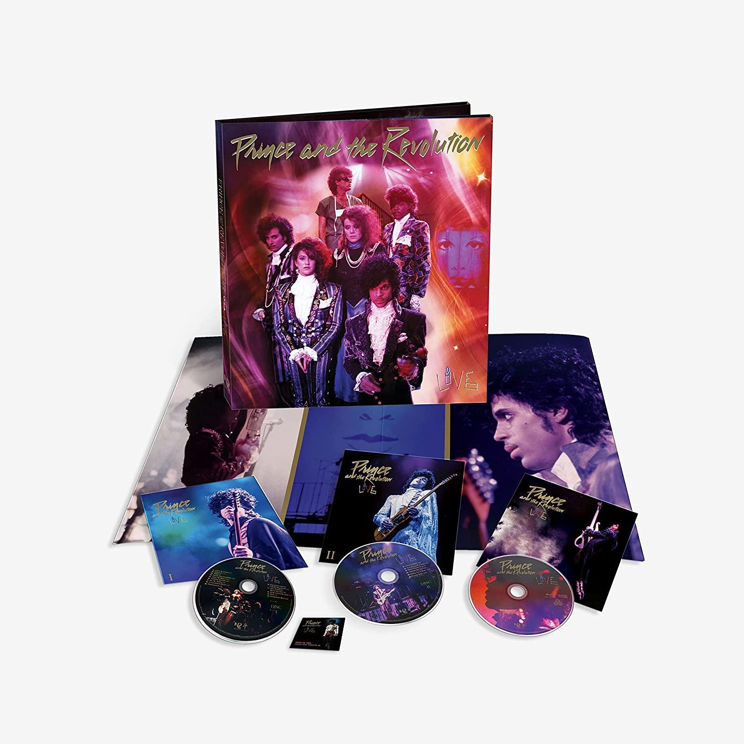 Prince and the Revolution album CD és Blu-ray szett, borítóval és CD-kkel.