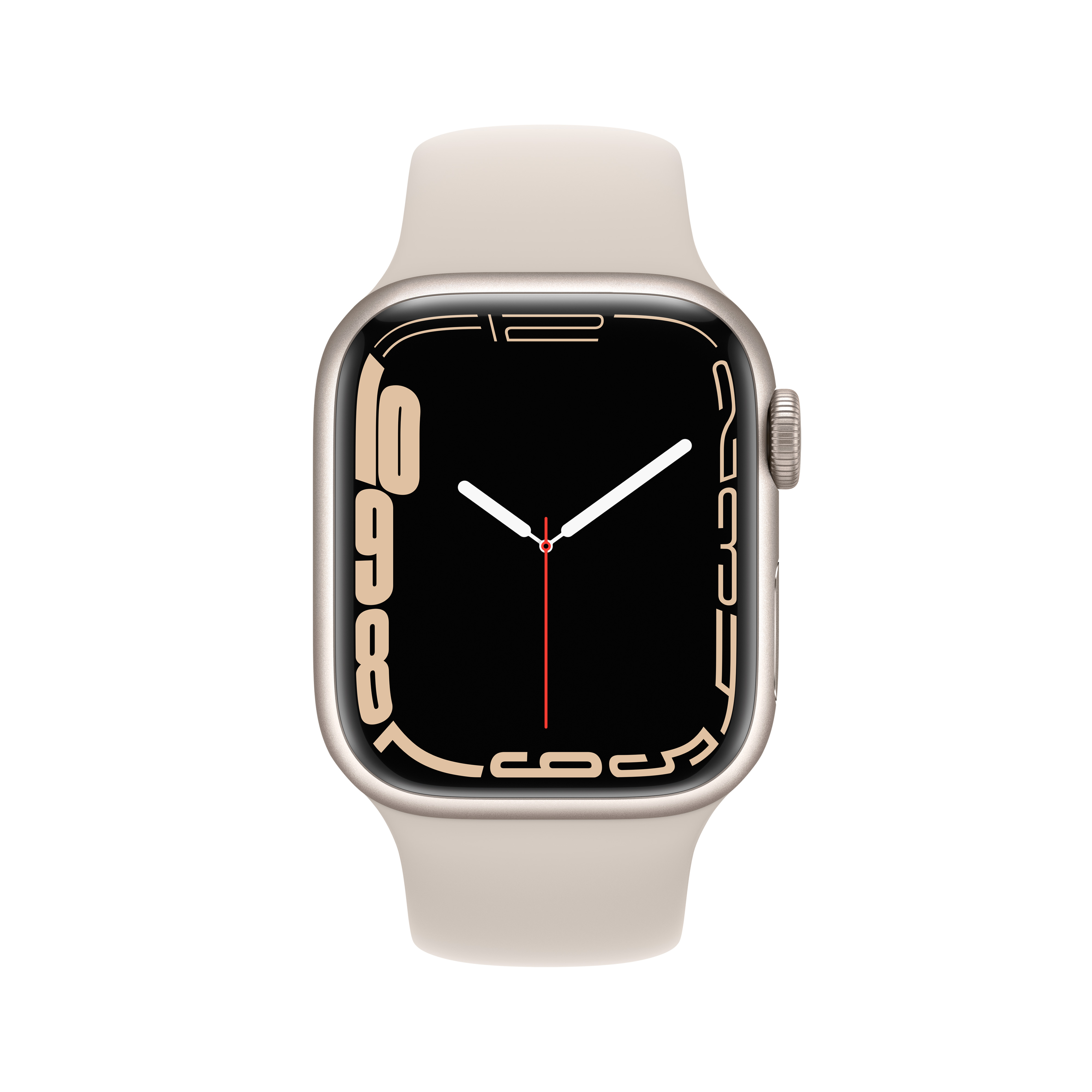 APPLE Watch Series 7 GPS +Cellular, 41mm Yıldız Işığı Alüminyum Kasa ve Spor Kordon Akıllı Saat