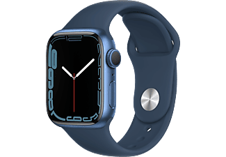 APPLE Watch Series 7 GPS +Cellular, 41mm Mavi Alüminyum Kasa ve Spor Kordon Akıllı Saat