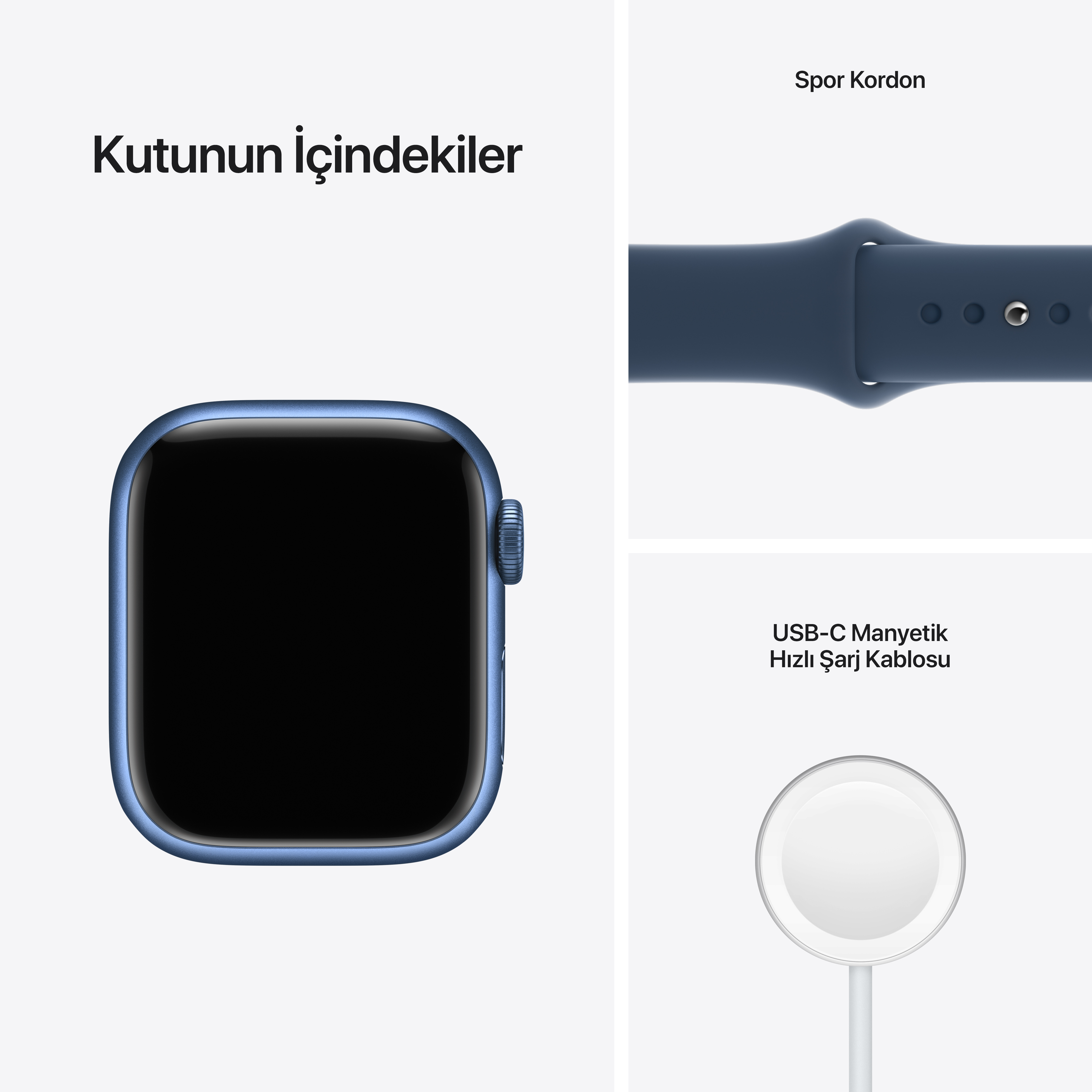 APPLE Watch Series 7 GPS +Cellular 45mm Mavi Alüminyum Kasa ve