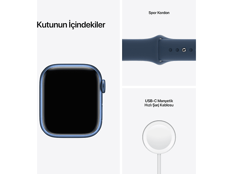 APPLE Watch Series 7 GPS +Cellular 45mm Mavi Alüminyum Kasa ve