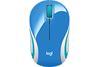 Ratón inalámbrico - Logitech Wireless Mini Mouse M187, 1000 ppp, Azul