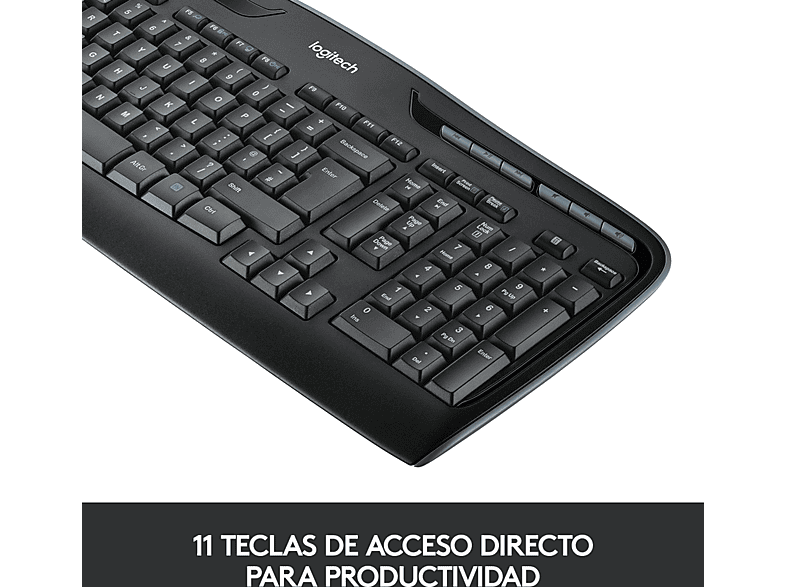 COMBO TECLADO/RATON LOGITECH MK330 INALAMBRICO NEGRO - miniatura 3
