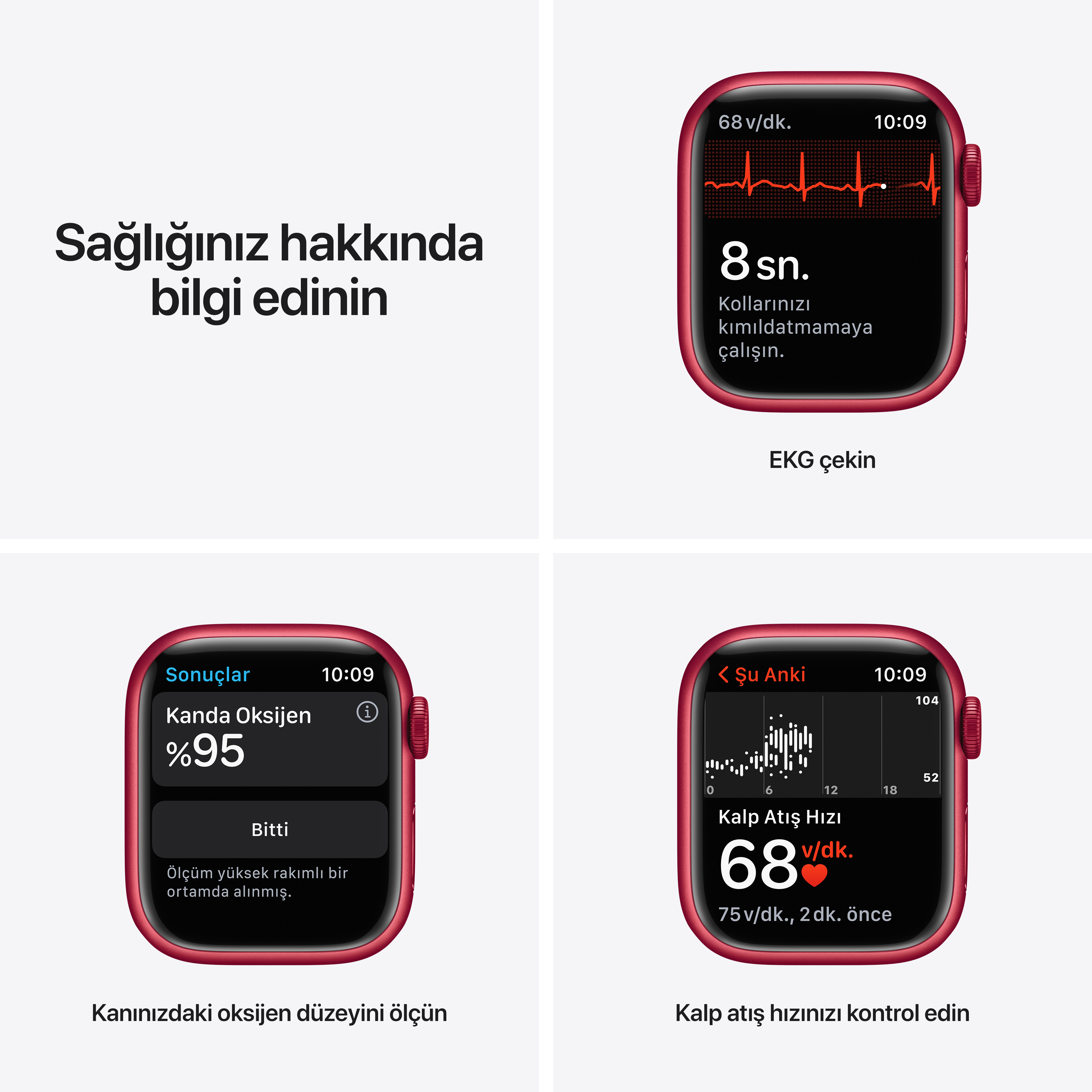 APPLE Watch Series 7 GPS +Cellular, 41mm (Product) Kırmızı