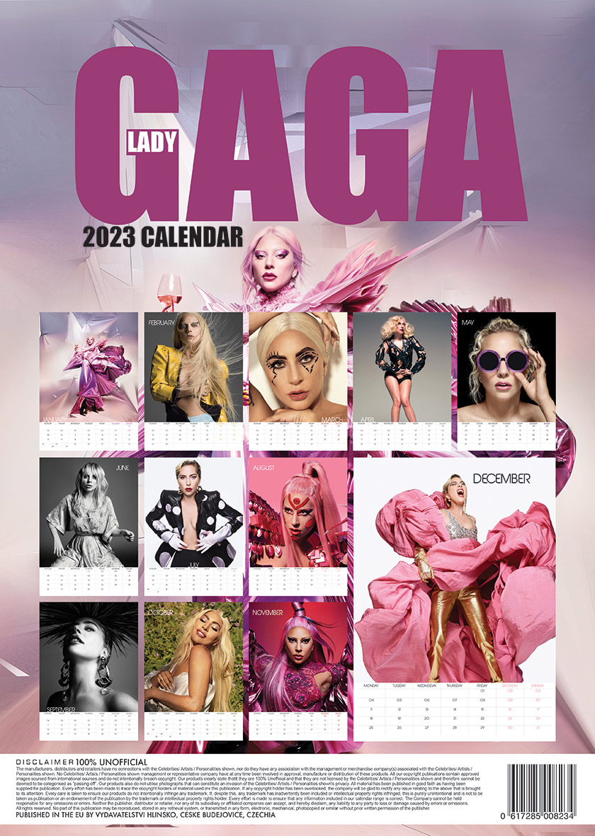 Lady Gaga - Unofficial 2023 Calendar - A3-as naptár
