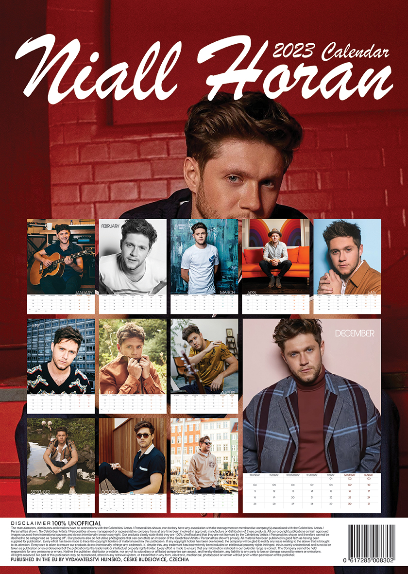 Niall Horan - Unofficial 2023 Calendar - A3-as naptár