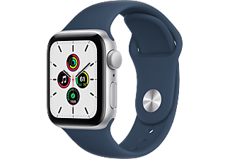 APPLE Watch Series SE 1.Nesil GPS +Cellular, 40mm Gümüş Rengi Alüminyum Kasa ve Spor Kordon