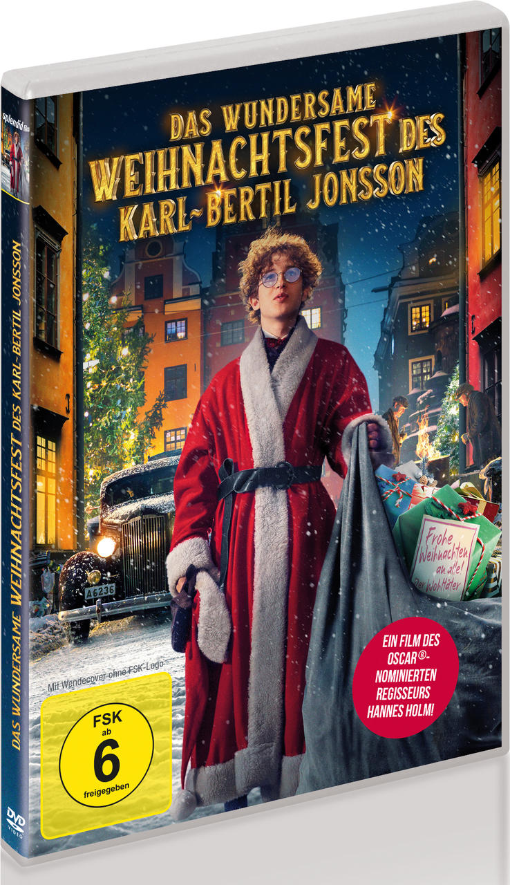 DVD-Cover eines Weihnachtsfilms mit einem Mann im Weihnachtsmann-Kostüm.