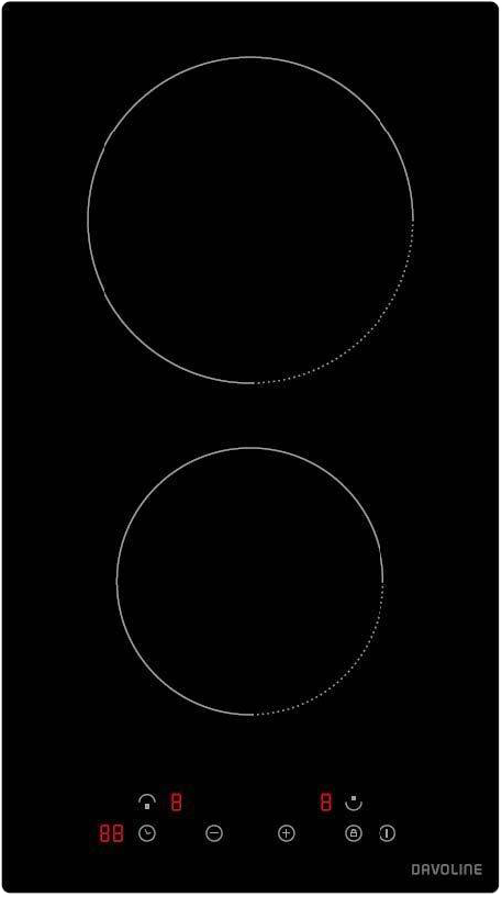 DAVO DVC-30T DOMINO KERÁMIA LAP,High Light főzőzóna, Touch Control, 9 fokozat