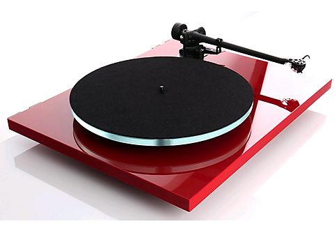 Tocadiscos - Rega Planar 3 Red, Velocidad 33 rpm/ 45 rpm, Formato LP 7", Parada/retorno automático, Rojo