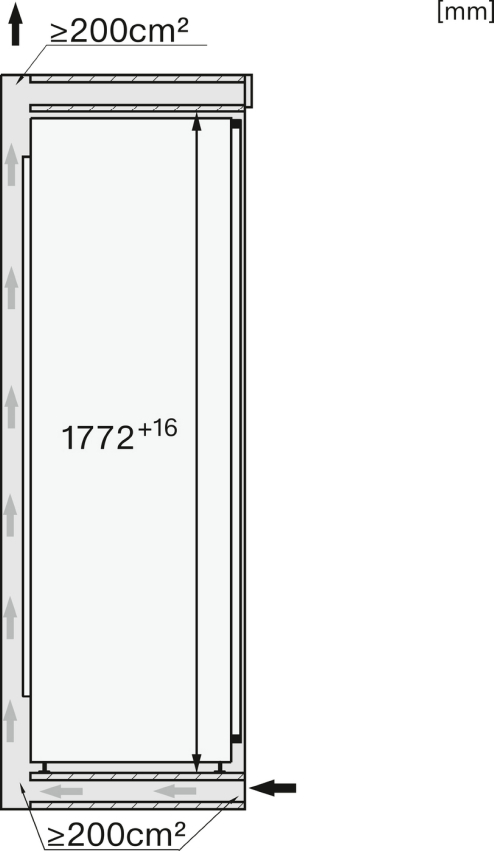 MIELE K 7733 E EU1 Kühlschrank (308 l, E, 1770 mm hoch, Weiß)