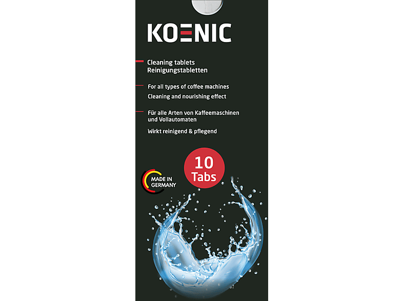 KOENIC KCT-010-1 Reinigungstabletten für Kaffee-und Espressomaschinen (140 mm)