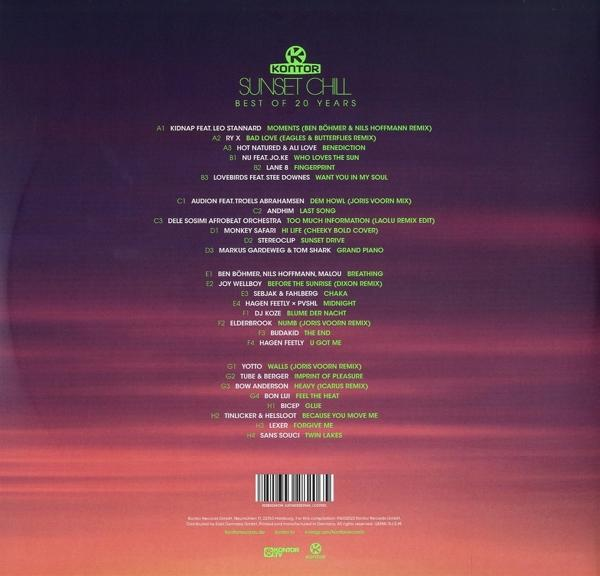VARIOUS - Kontor Sunset Chill-Best Of 20 Years (4LP)  - (Vinyl)