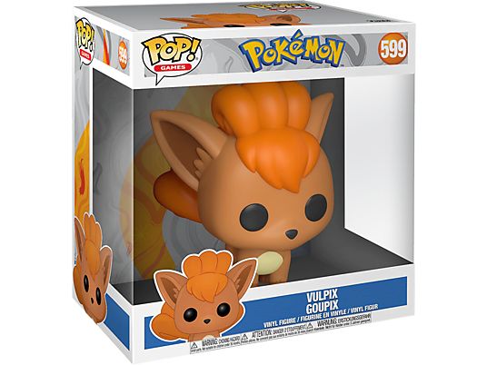 FUNKO POP! Games: Pokémon - Vulpix (Jumbo-sized POP!) - Personaggi da collezione (Marrone/Arancione/Nero)