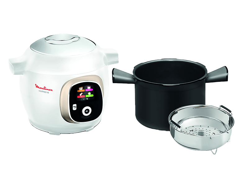 Robot de | Moulinex Cookeo+ 150 recetas CE851A, Olla eléctrica, 1600W, 6L, modos de cocción, Blanco