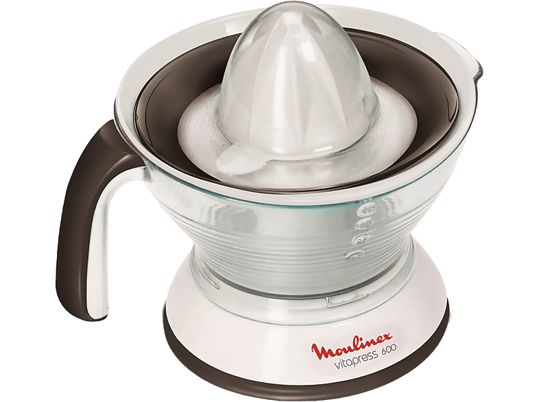 Exprimidor - Moulinex Vitapress PC300B, Capacidad 0.6L, 25W, Jarra de plástico