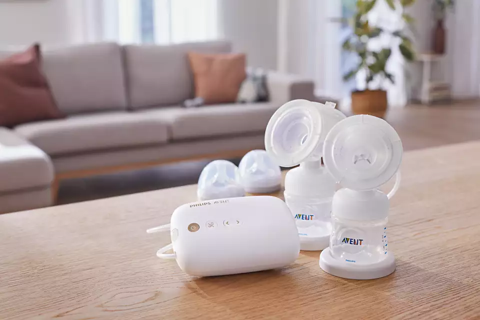 PHILIPS AVENT SCF398/11 - Elektrische Milchpumpe (Transparent/Weiss)