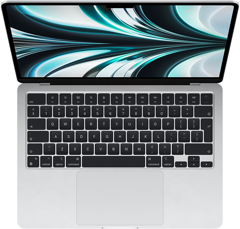 APPLE MacBook Air 2022 13,6" Liquid Retina ezüst Apple M2(8C/8C)/8GB/256GB (mlxy3mg/a)