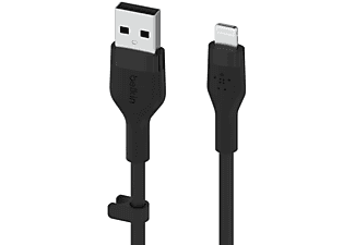 BELKIN BoostCharge USB-A-naar-Lightning Siliconen 2 m Zwart
