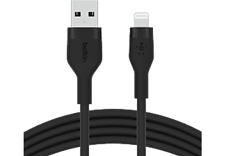 BELKIN BoostCharge USB-A-naar-Lightning Siliconen 3 m Zwart