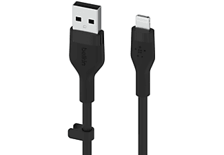 BELKIN BoostCharge USB-A-naar-Lightning Siliconen 3 m Zwart