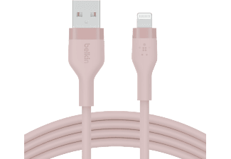 BELKIN BoostCharge USB-A-naar-Lightning Siliconen 3 m Roze