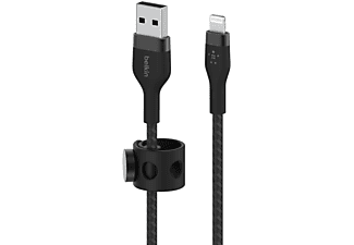 BELKIN BoostCharge USB-A-naar-Lightning Gevlochten Siliconen 1 m Zwart