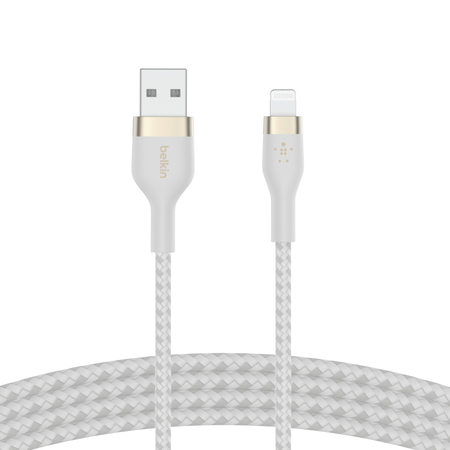 Belkin Boostcharge Usb-a-naar-lightning Gevlochten Siliconen 1 M Wit