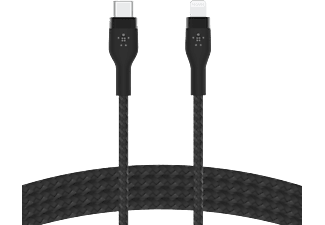 BELKIN BoostCharge USB-C-naar-Lightning Gevlochten Siliconen 1 m Zwart