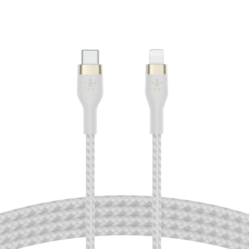 Belkin BoostCharge USB-C to Lightning Braided Silicone Cable 1m White