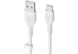 BELKIN BoostCharge USB-A-naar-USB-C Siliconen 1 m Wit
