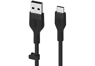 BELKIN BoostCharge USB-A-naar-USB-C Siliconen 2 m Zwart